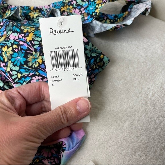 Raisins Bikini Set Two Piece Margarita Top Lowrider Tie Dye Bottom New Large - Picture 10 of 11